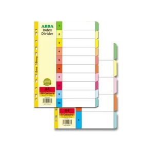 Abba 10 Col Paper Divider Ab22001