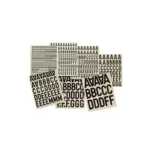 Apli 4420 Self Adhesive Alphabet & Number 20mm Black