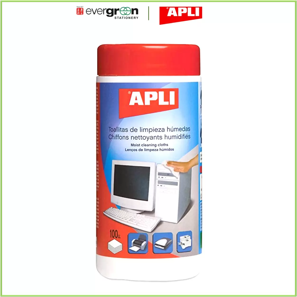 Apli #11301 Disinfectant All Purpose Wet Wipes 100s alcohol base