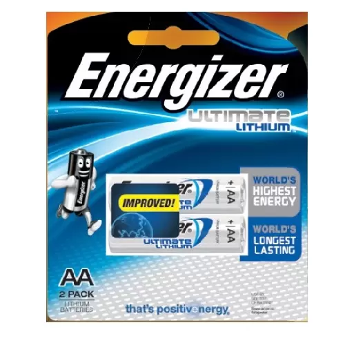 L91BP2 AA Energizer Ultimate Lithium Battery 2'S/Pk