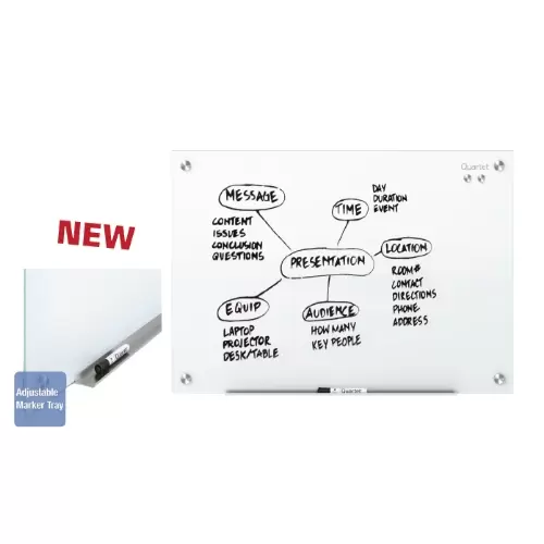 Quartet G7248w Infinity Glass Magnetic Board 72''X48''