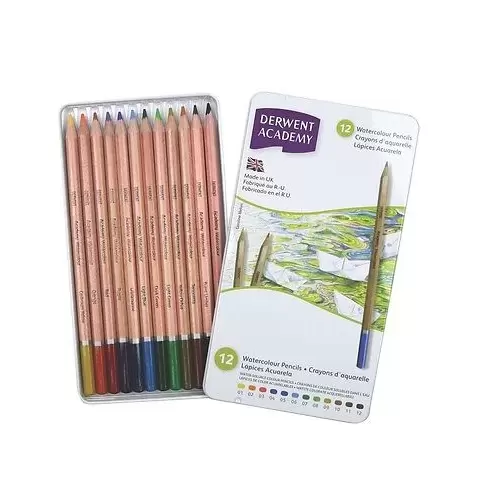 Derwent 2301941 watercolour Pencils 12 Tin