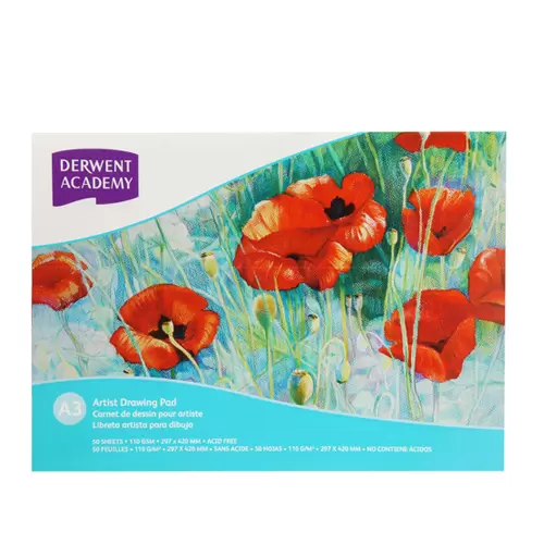 Derwent R310480 Academy Drawing Pad A3 Landscape 50 Sheets