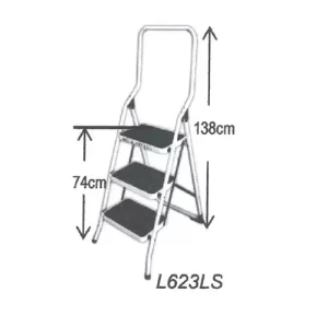 L623ls 3-Steps Foldable Ladder
