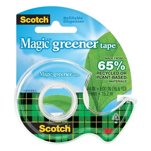 3m 123 Scotch Magic Greener Tape 3/4''X600''(144/ctn) 70005237329 w dispenser