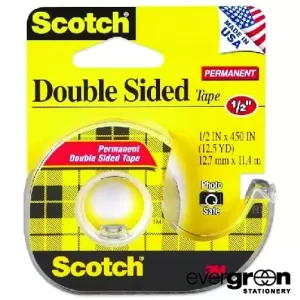 3M 136 Scotch Double Sticktape 1/2'' 72/ctn 70005266385