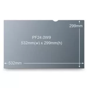 3M PF240W9B Privacy Filter for 24.0'' Widescreen Monitor (16:9 aspect ratio) 532mmx299mm 98044054355