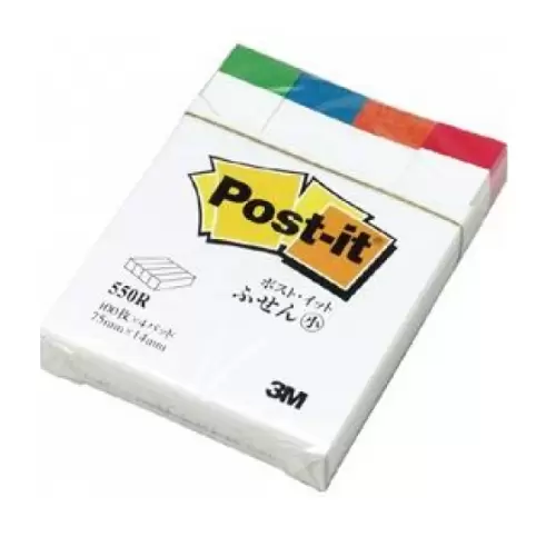 3M 550/560RP-R POST-IT PAGE MARKER RAINBOW 100sht/pd 4pd/pk 100PK/CTN 75mm x 14mm JT150034869