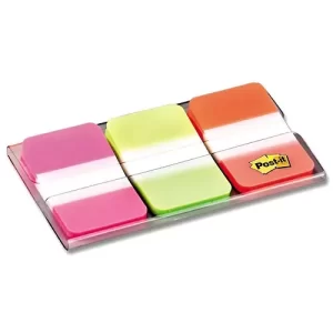 686-PGO Post it (R) Durable Index Tabs Pk/Gn/Org 1X1.5'' 3 pds of 22 shts (24 pkt/Ctn) 70071493319