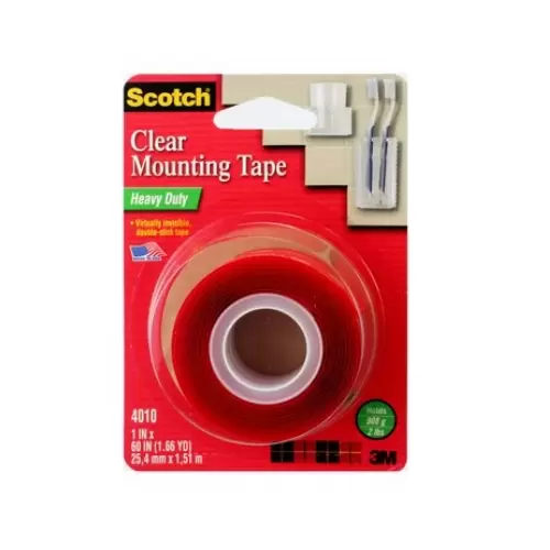 4010 Scotch Heavy Duty Mounting Tape 1''X60'' (24r/Ctn) Clear Tape