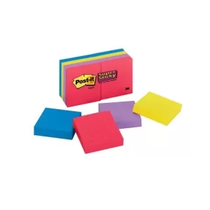 DDD - 3M 622-8SSAU Post-it® Super Sticky Notes, 2 in x 2 in, Rio de Janeiro Collection,90 SHEETS/PAD 70005250926