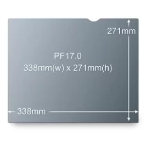3M PF170W1B Privacy Filter for 17'' Widescreen Laptop with COMPLY attachment system (16:10 aspect ratio) 368mmx230mm 98044066557
