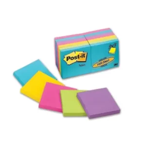 654-14AN Post-It Note 3x3'' Capetown Colors 100 sht 14pd/pkt (12pkt/Ctn)70005249266