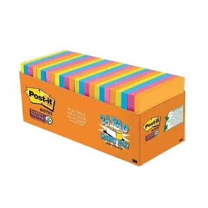3M 654-24SSAU-CP SUPER STICKY NOTES 3x3'' 24pad/Pkt (8pkt/ctn code 1470) 70005261766
