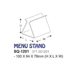 SQ-1201 Menu Stand 100h X 64l X 78mmw