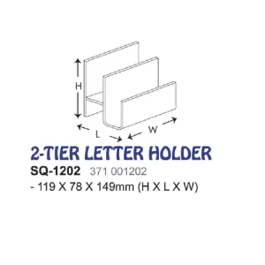 SQ-1202 2-Tier Letter Holder 119h X 78l X 149mmw