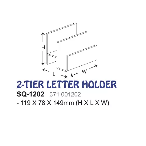 SQ-1202 2-Tier Letter Holder 119h X 78l X 149mmw