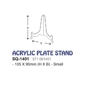 SQ-1401 Acrylic Plate Stand-Small 105h X 95mmb