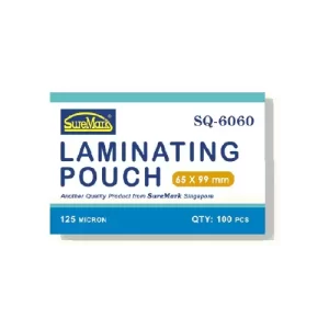 Suremark SQ6060 Laminating Pouch 65 x 99mm 125mic ,100's /box