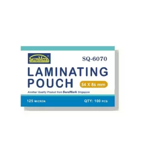Suremark Sq6070 Lam Pouch 54 X 86mm 125mic 100's bx
