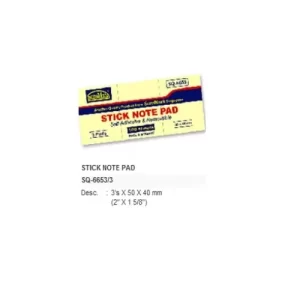 Sq6653-3pads Stick Note Pad 1.5'' X 2'' (3'S/Pkt)