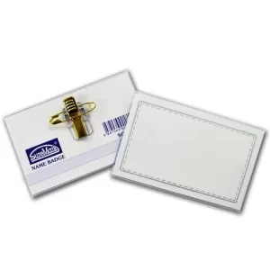 SQ9018 Name Badge With Pin & Clip size :9x5.7cm