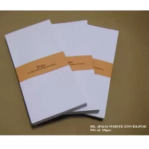 110x220mm White Envelopedl Size  25p/Pk