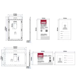 Landscape 90X54mm Id Card Holder High Quality Environmental friendly