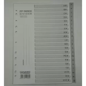 YOSKU YSK-7120  A4 A-Z PP Grey Divider (120set/Ctn)