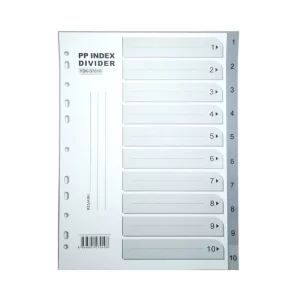 A4 1-10 Pd-01-10g Pvc Grey Divider (200set/Ctn)