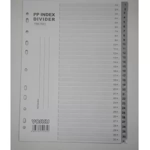 A4 1-31 Pd-01-31g Pvc Grey Divider (100set/Ctn)