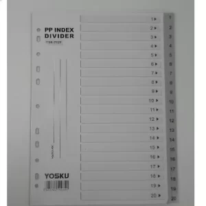 A4 1-20 Pd-01-20g Pvc Grey Divider (120set/Ctn)