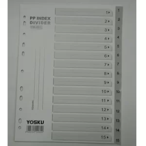 A4 1-15 Pd-01-15g Pvc Grey Divider (200set/Ctn)