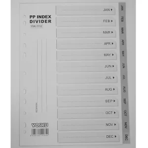 A4 Jan-Dec Pd-Jd-12g Pvc Grey Divider (200set/Ctn)