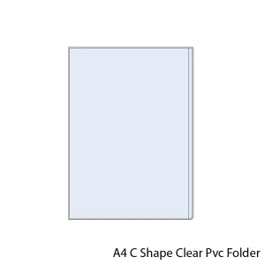 A4 C Shape Clear Pvc Folder