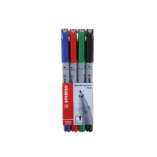 STABILO 852/4 OHP SOLUBLE MARKER (F) SET OF 4