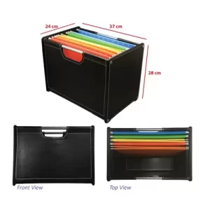 SFR-05 LVFaux Leather Filing Box (W/5files) Size:36x22xh 25.5cm