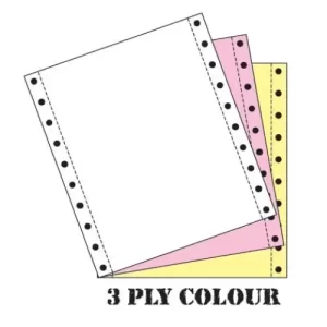 91/2x11 '' 3 Col Computer Form  W/P/Y 800'S