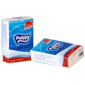 Pulppy Hankerchief Tissue 4Ply Compact Size (7's) 10pkts/Bundle (40pkt/Ctn)