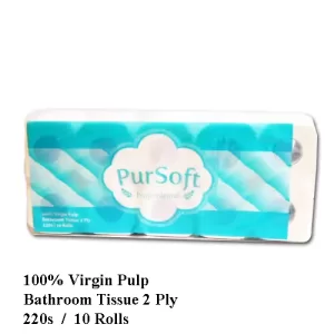 Pursoftv Professional Bathroom Roll Tissues 220's 2-ply (FSC Mix)