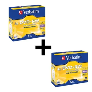 Verbatim Dvd+ Rw BOX OF 5 PCS (43229)-need to shrink wrap
