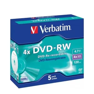 Verbatim DVD-RW 4x w/Case #43284/43285