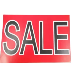 A4 Size Promo Card with worlding '' Sale '' 5's