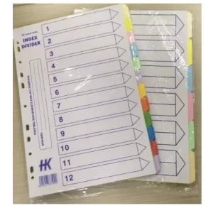 A4 12 Colours Paper Dividers ( 26pks /Box )