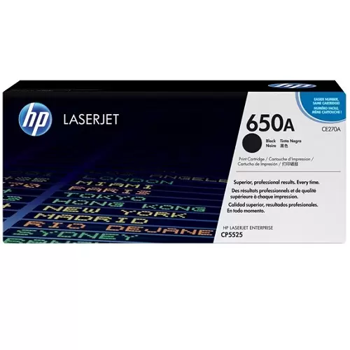 HP CE270A 650A BLACK TONER FOR USE CP525