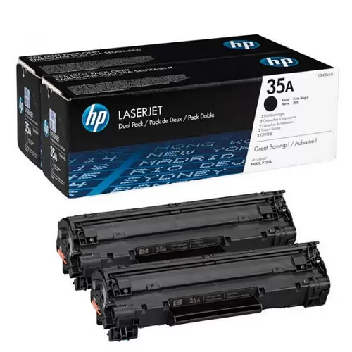 HP CB435AD 35A BLACK TONER TWIN PACK FOR P1006