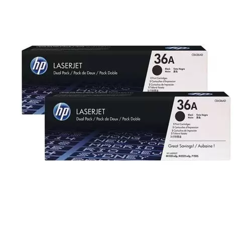 HP CB436AD 36A TONER TWIN PACK FOR LASERJET P1505