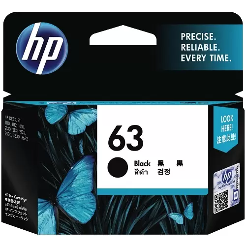 HP F6U62AA 63 BLACK INK CARTRIDGE (1VV36AA)