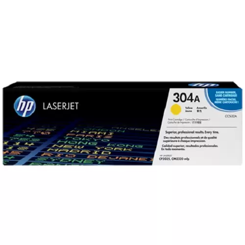 HP CC532A 304A YELLOW TONER LASERJET CP2025