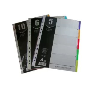 Zs-10p =486007010 A4 10col Plastic Divider 1bx60sets ,1carton240sets